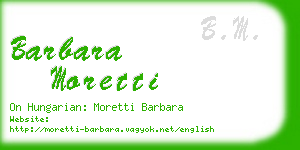 barbara moretti business card